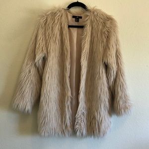 Light Pink Faux Fur Coat